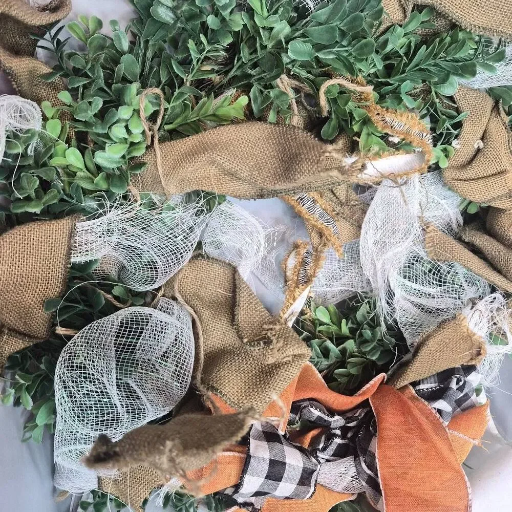 Eucalyptus and burlap wreath this handmade